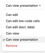 Share the canvas as a presentation