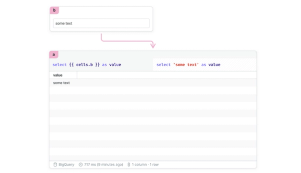 An example of referencing a control cell using a jinja template