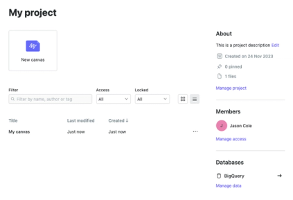 A project home page.