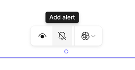 Create an alert from the floating object controls.