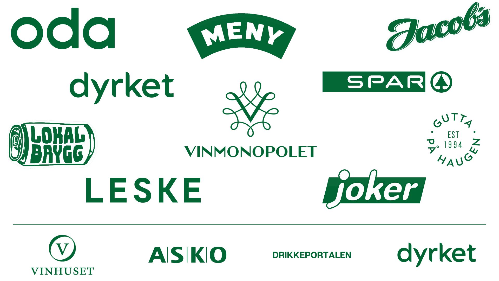 Logos for Villbrygg sales locations
