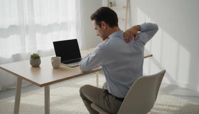 Bolest mezi lopatkami ze stresu: typický problém sedavé práce