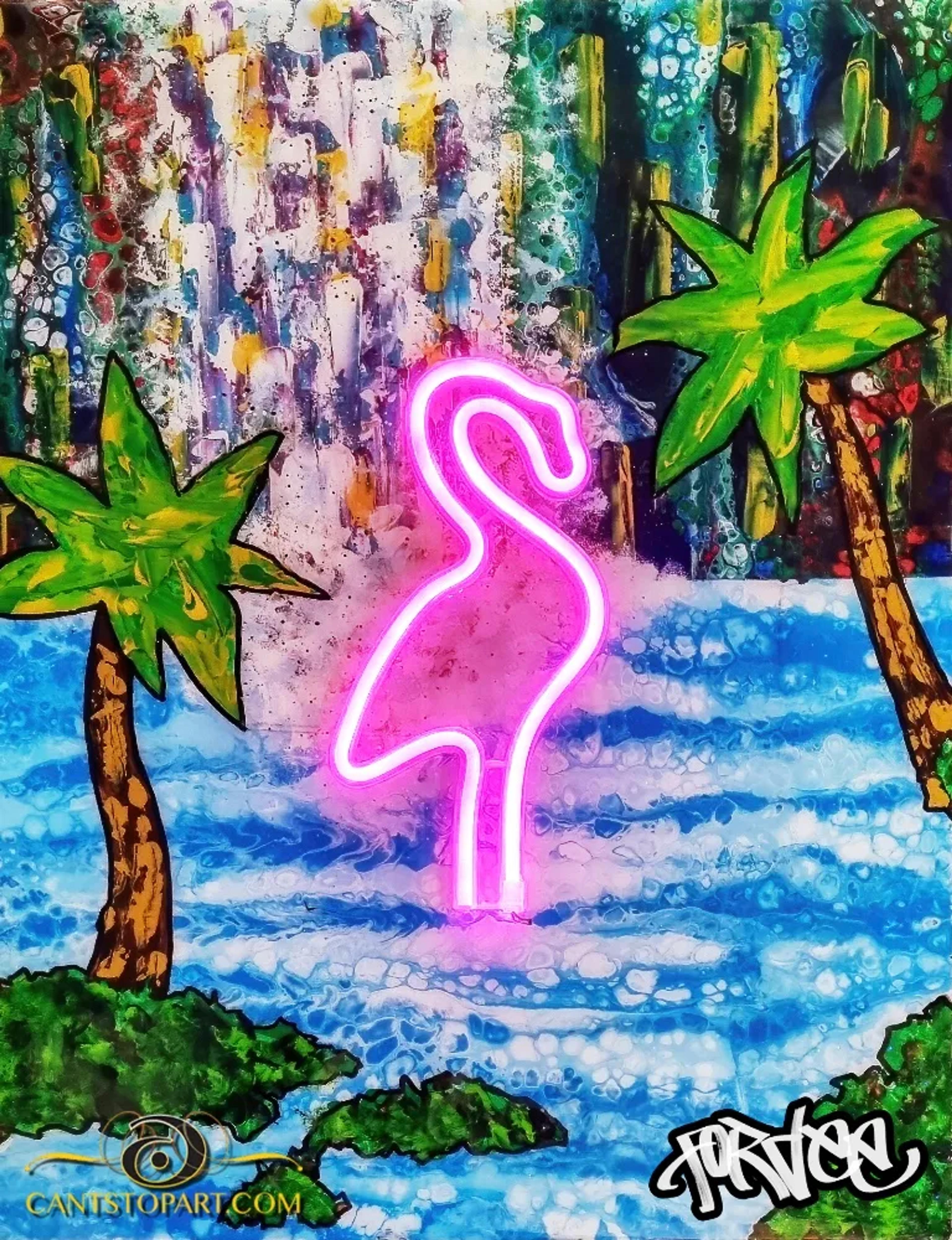 Neon Flamingo