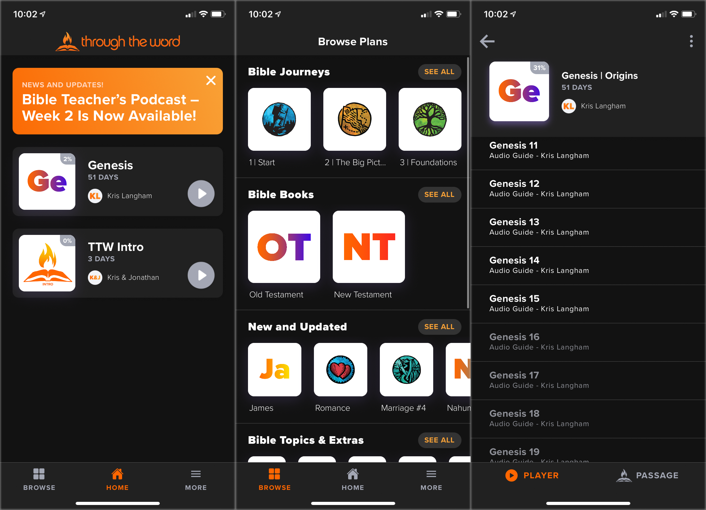 Dark Mode Example Screenshots