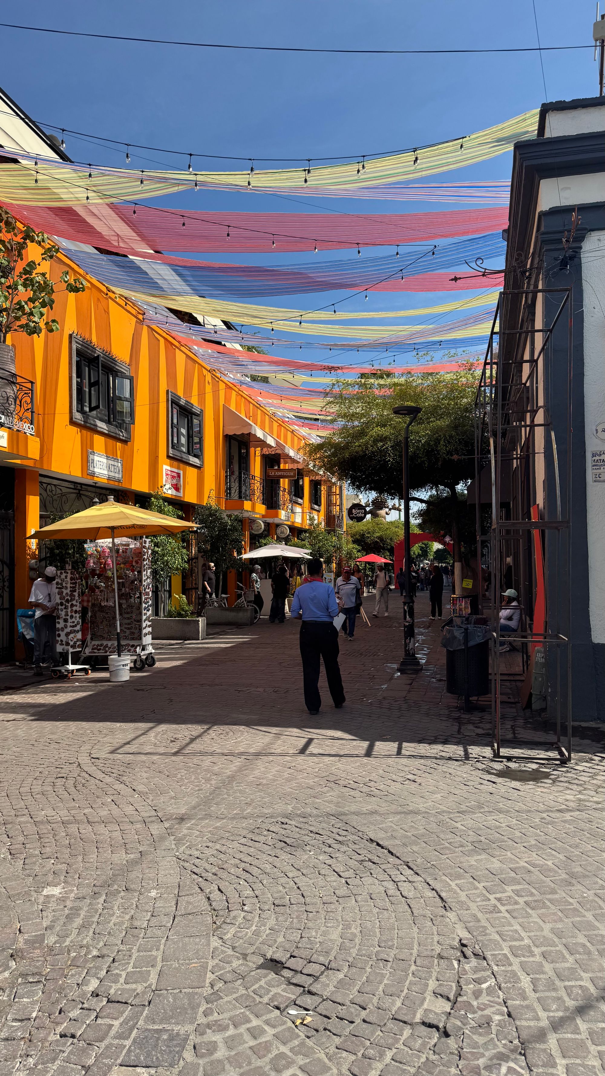 A colorful street in Tlaquepaque