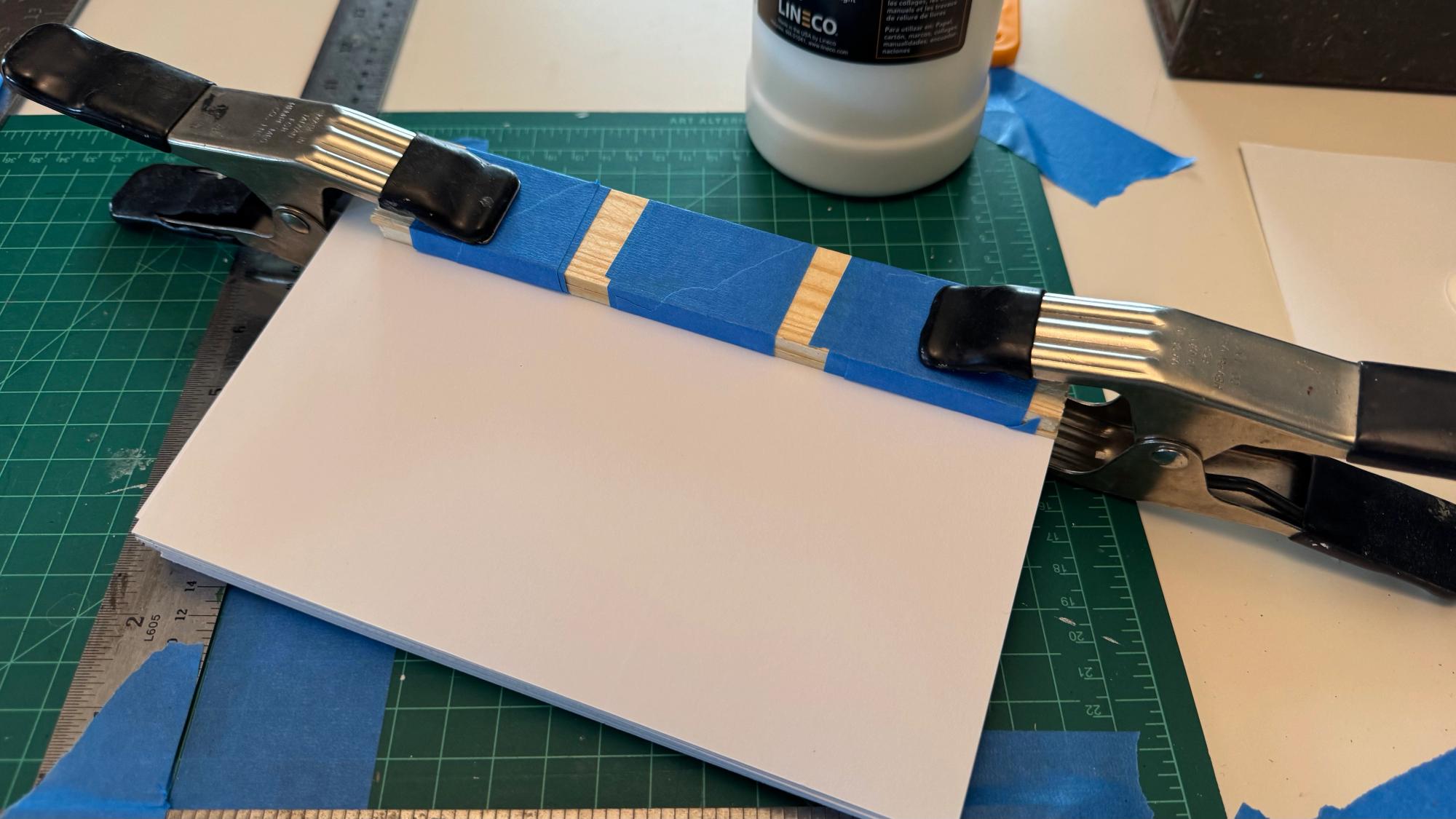 A make-shift book press