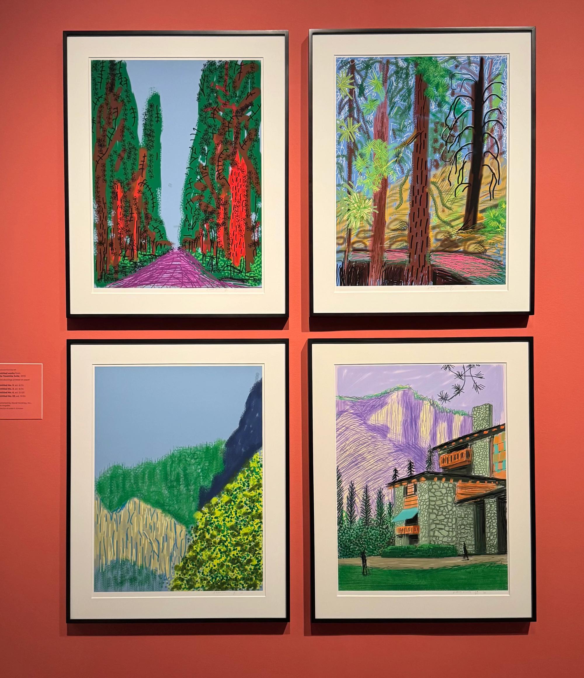 Untitled works from The Yosemite Suite, 2010 iPad drawings printed on paper