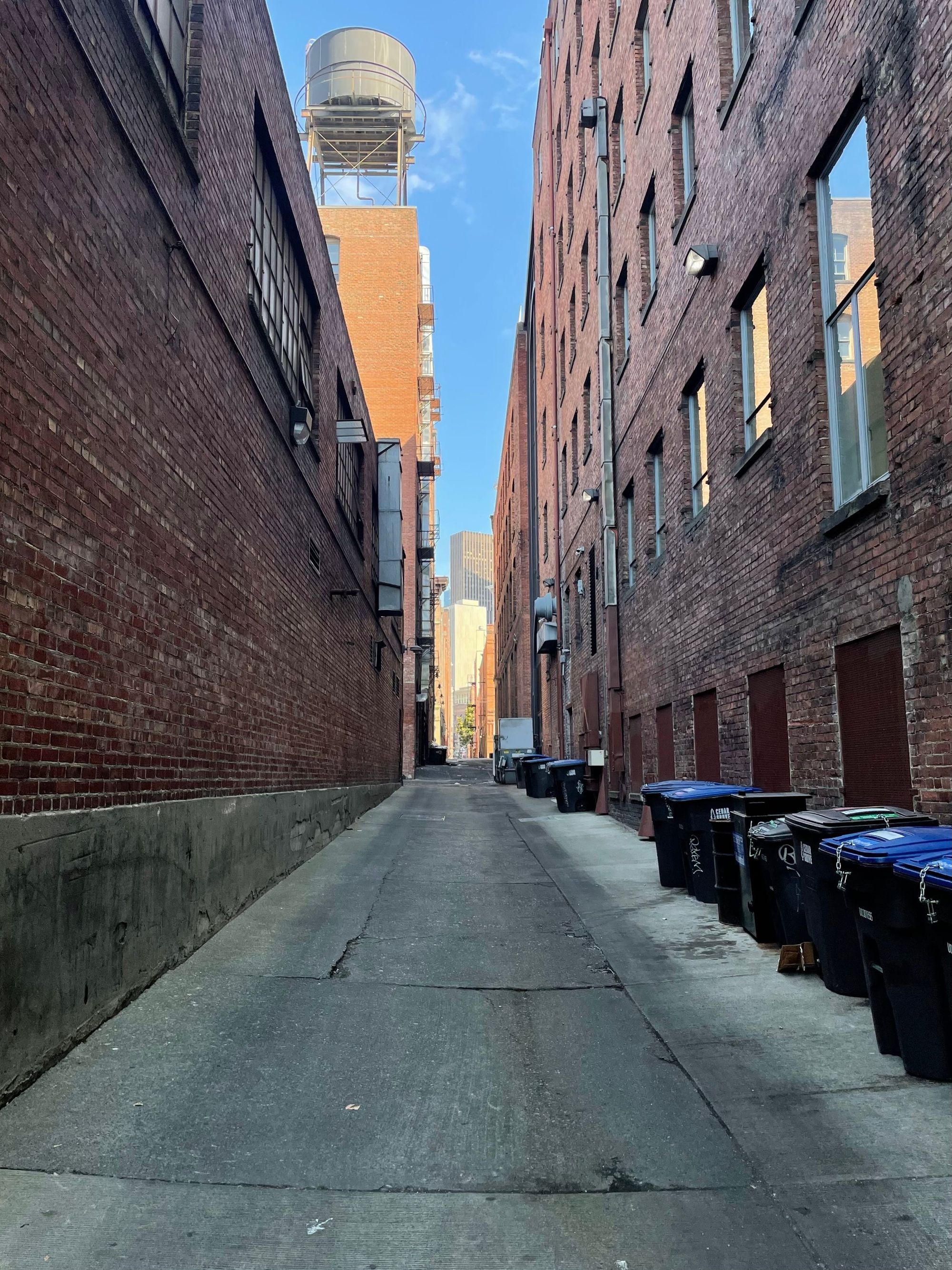 A random alleyway in Seattle, near Pioneer Square