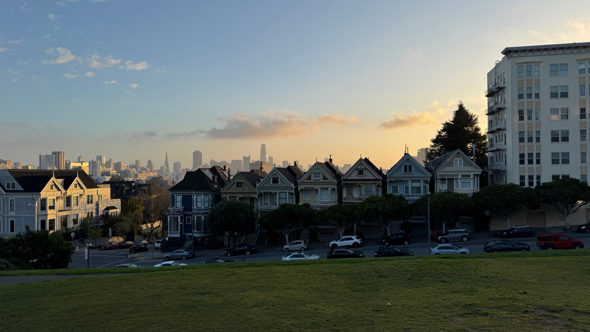 The Painted Ladies, not long after sunrise