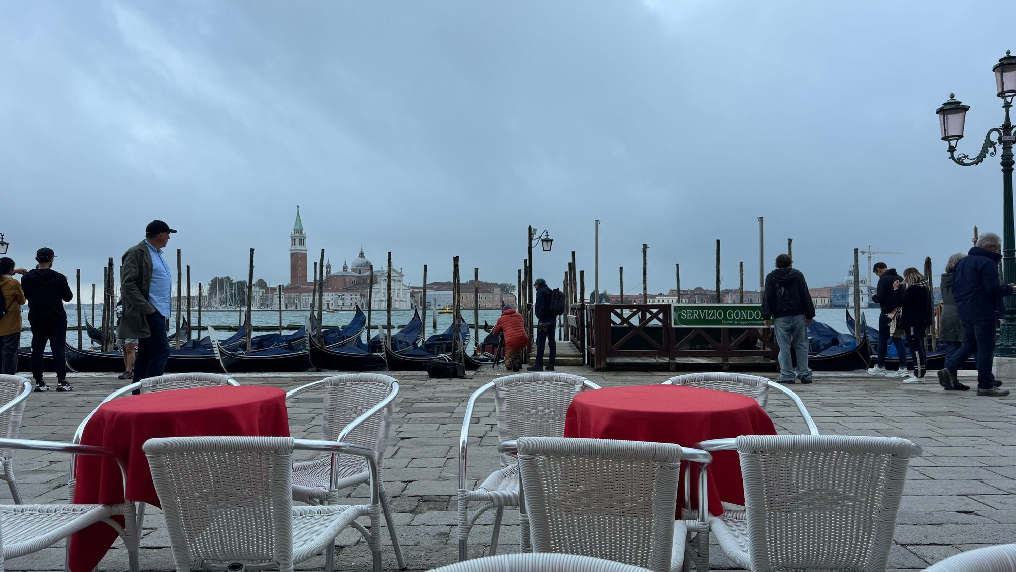 View of the Grand Canal from a café on St. Mark's Square