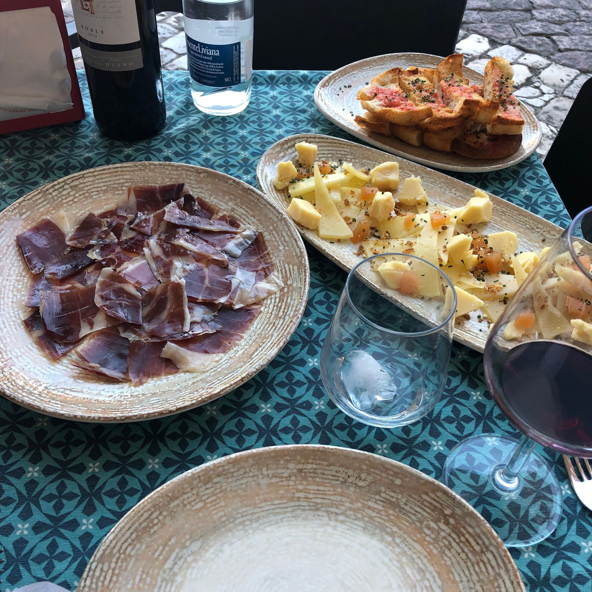 Dinner in an outdoor café