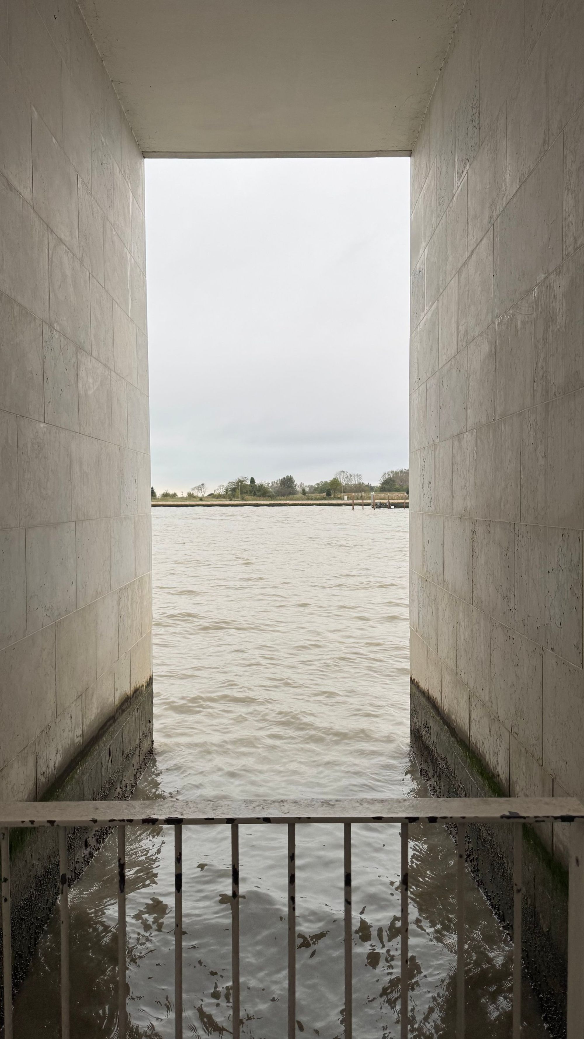 Portal looking out over the waterway to Venice