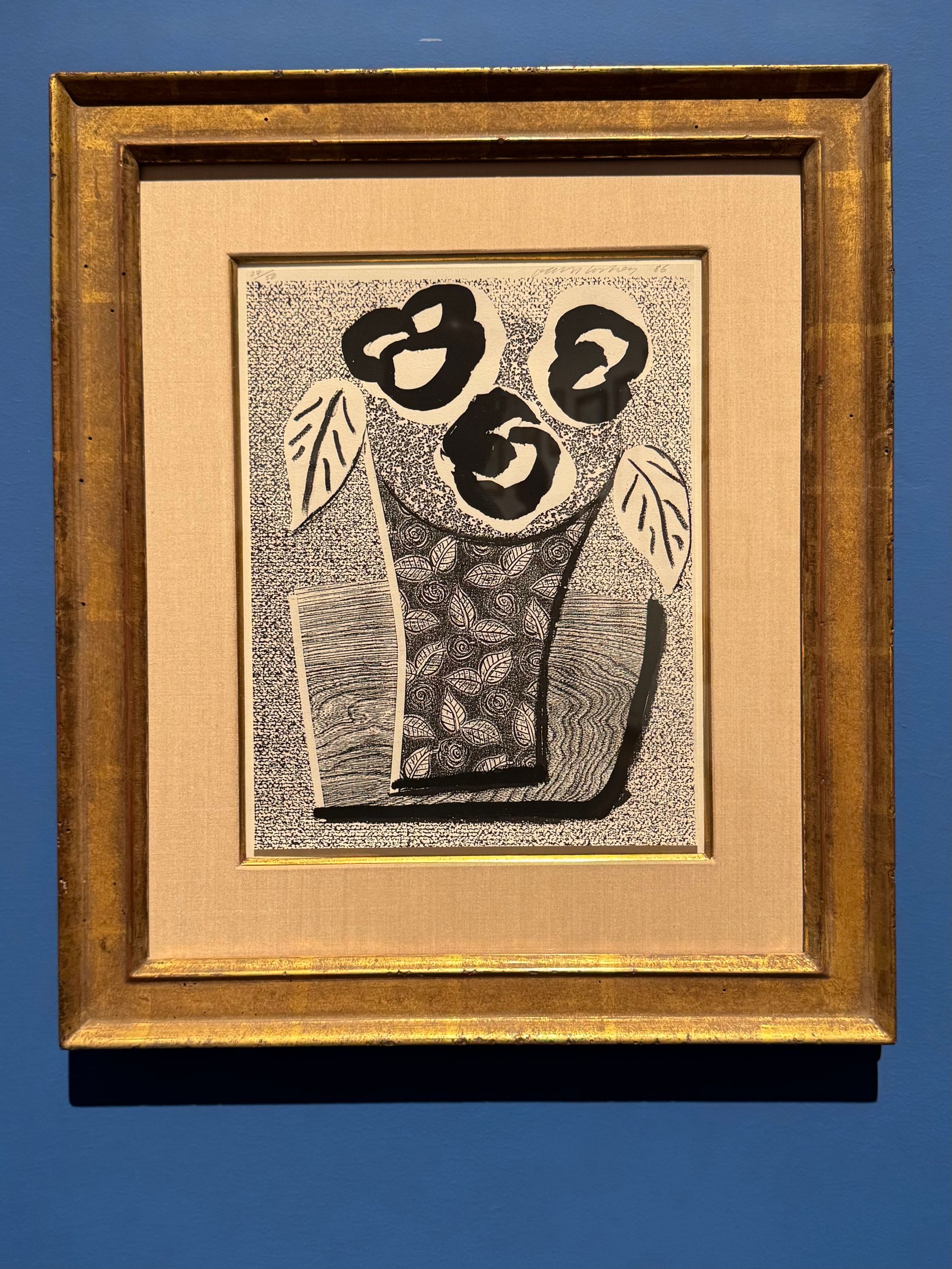 “Three Black Flowers, May 1986” Homemade prints executed on office copier