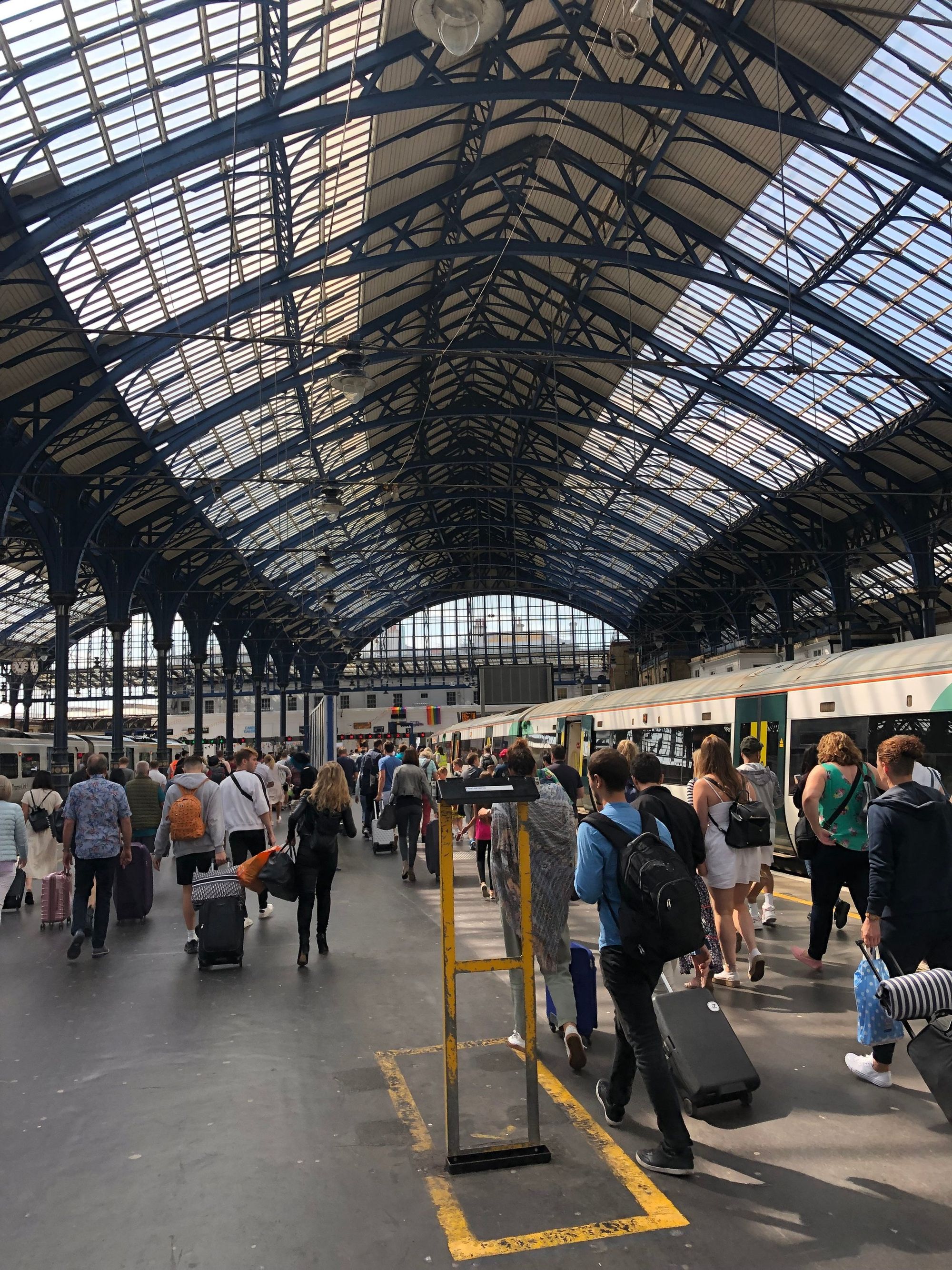 Train platform at Victoria Station in London