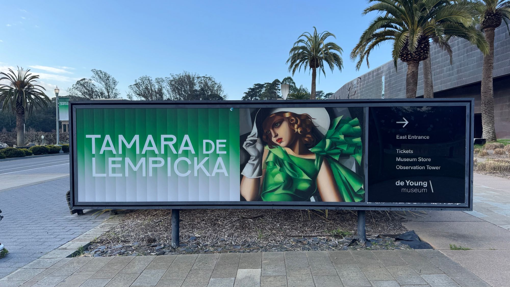 Sign for the exhibit, outside the museum