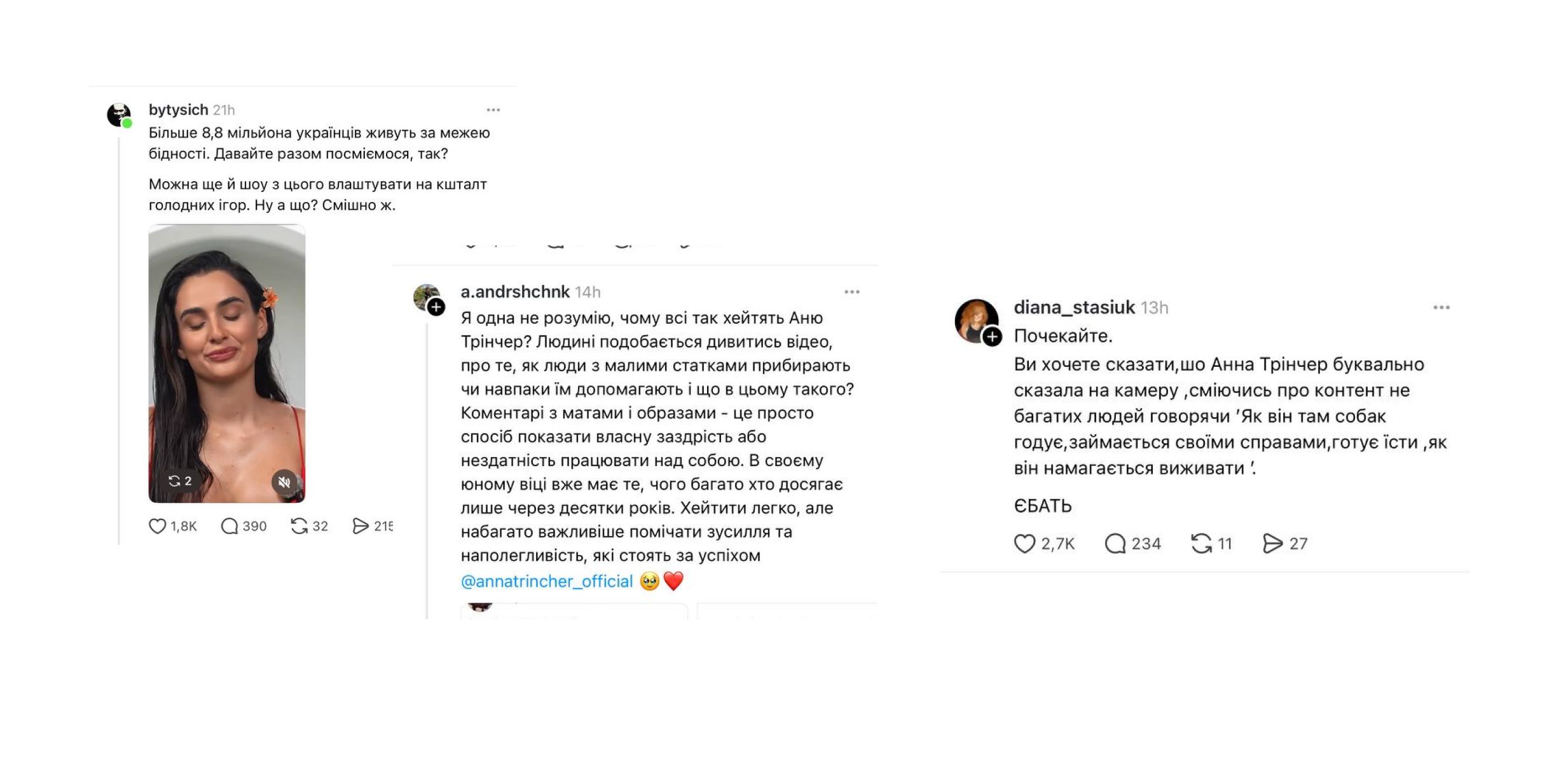 анна трінчер скандал