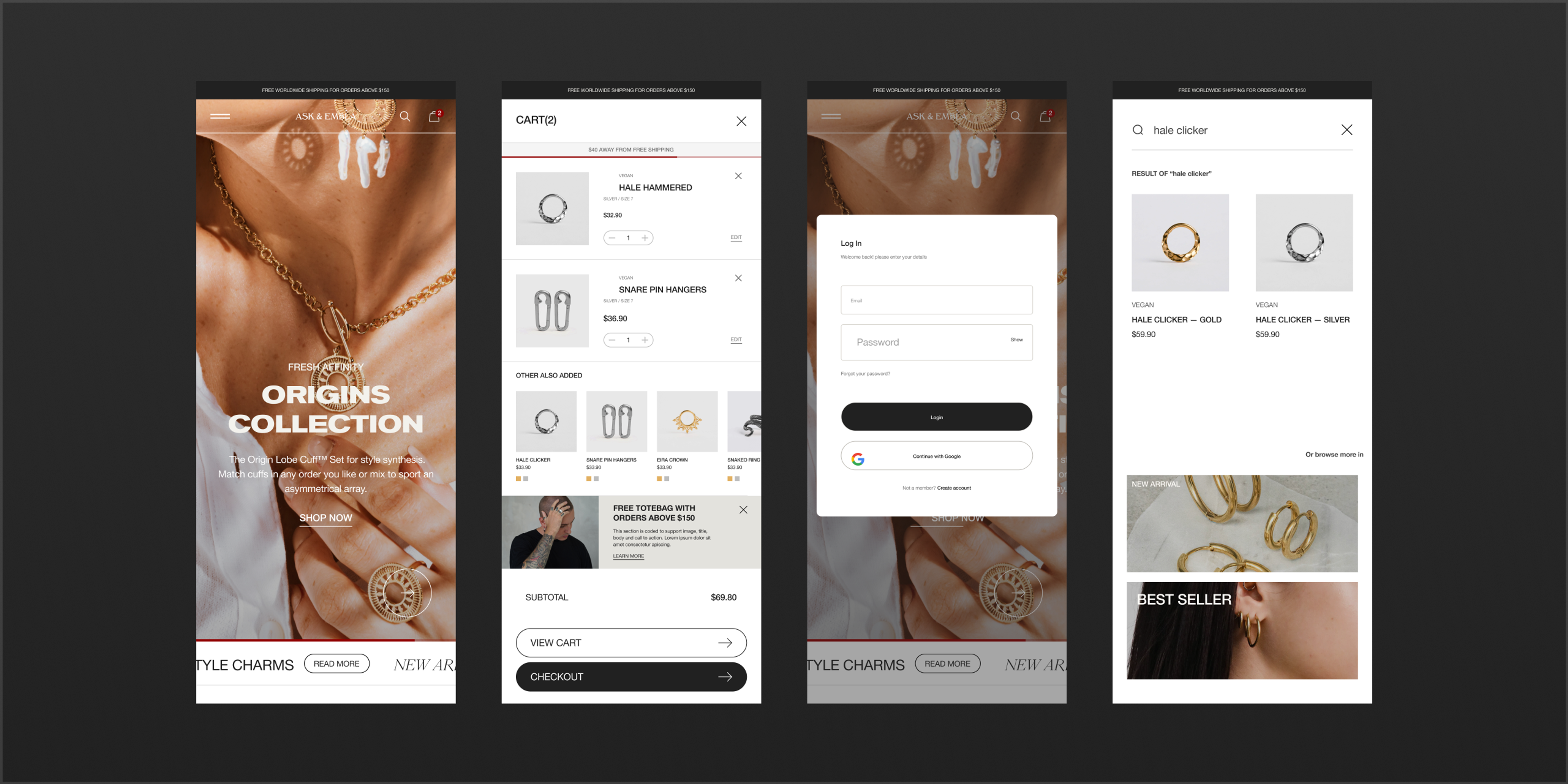 Ask & Embla website design preview