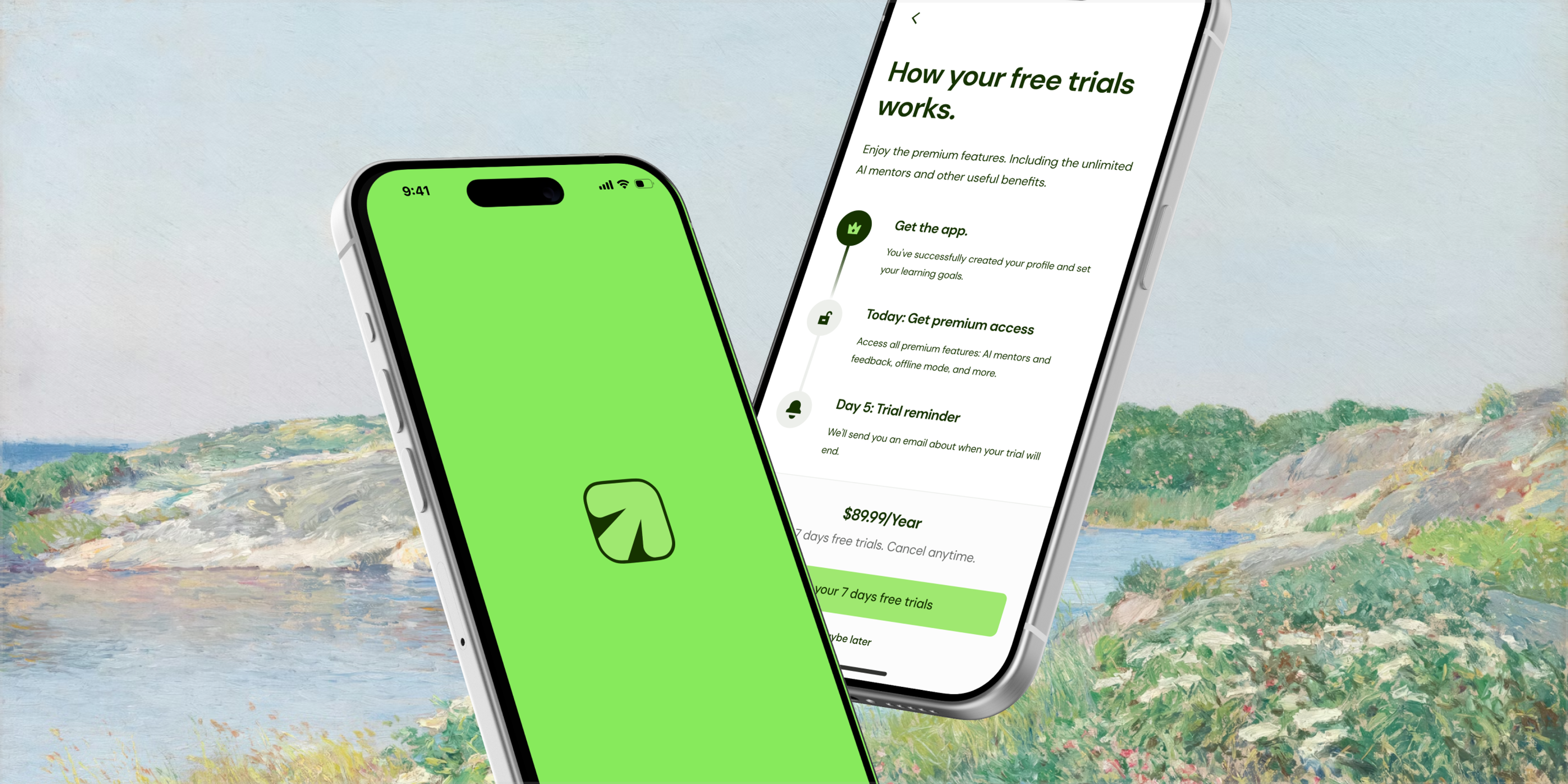 Forwwward app screens on two phones
