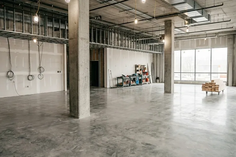 A construction site professionally cleaned