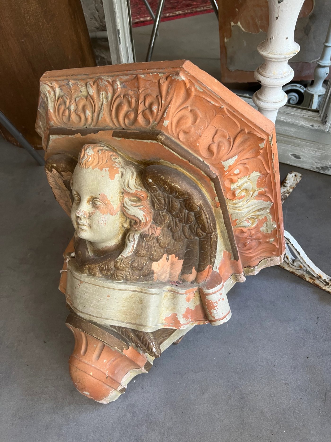 Console Ange terre cuite