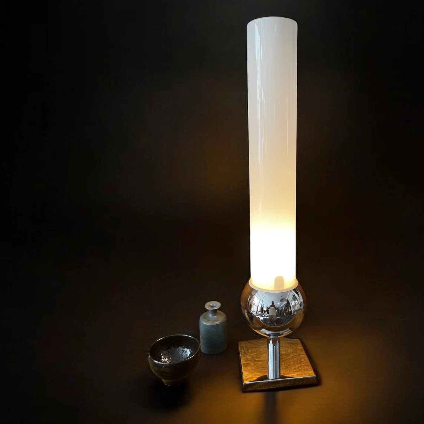 Lampe tube en verre 