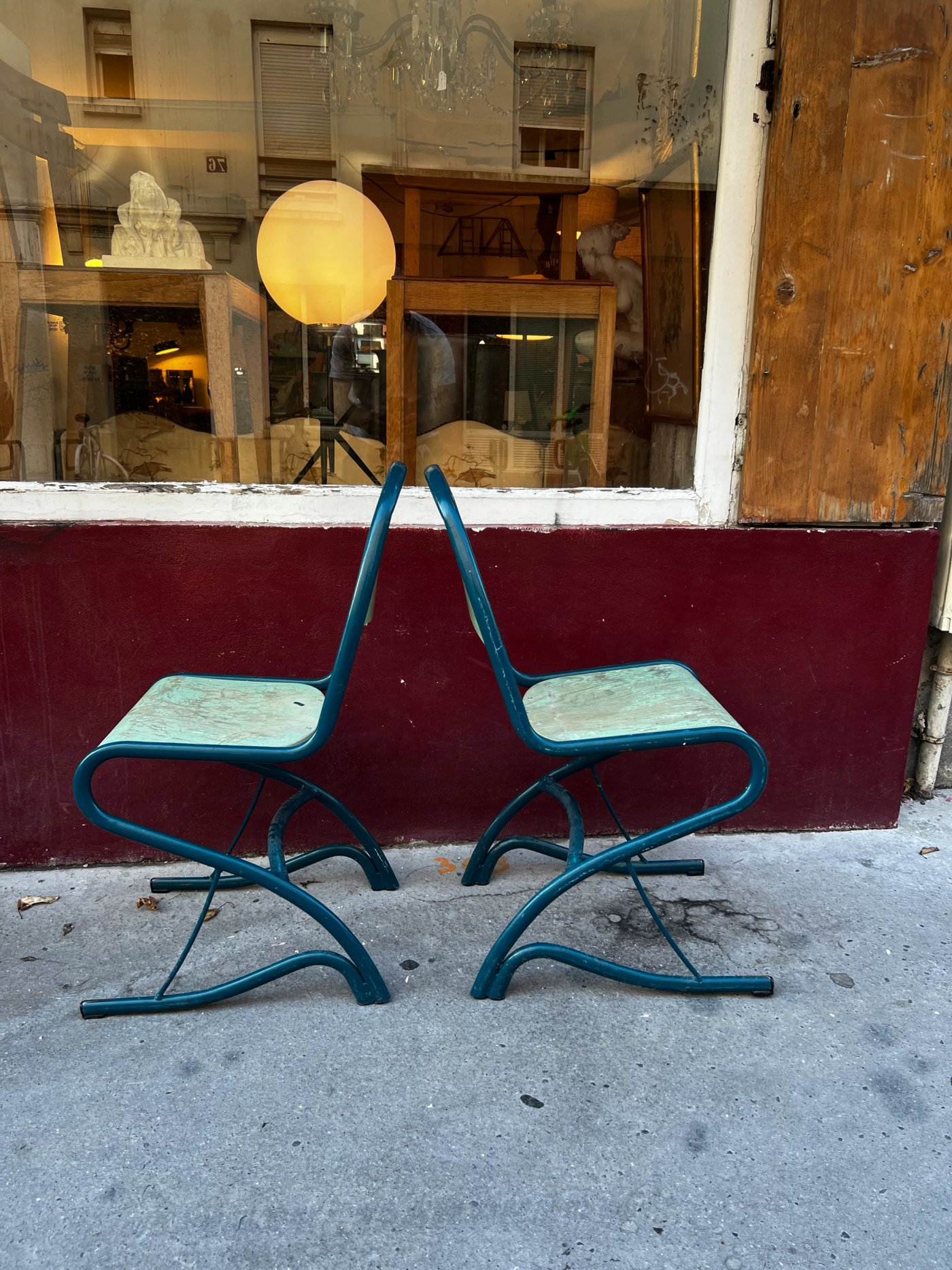 Chaises design vertes années 60/70