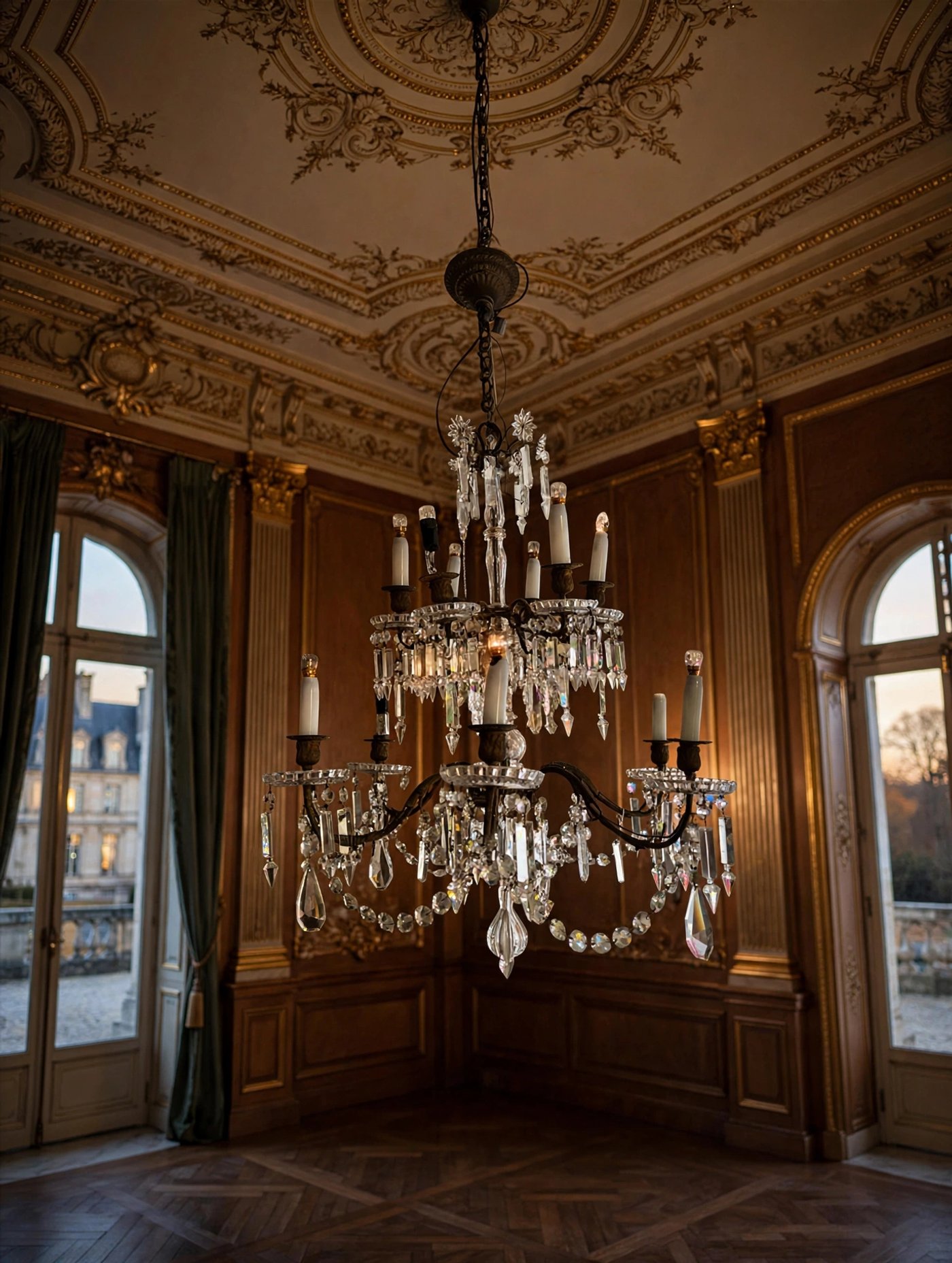 Grand lustre en cristal