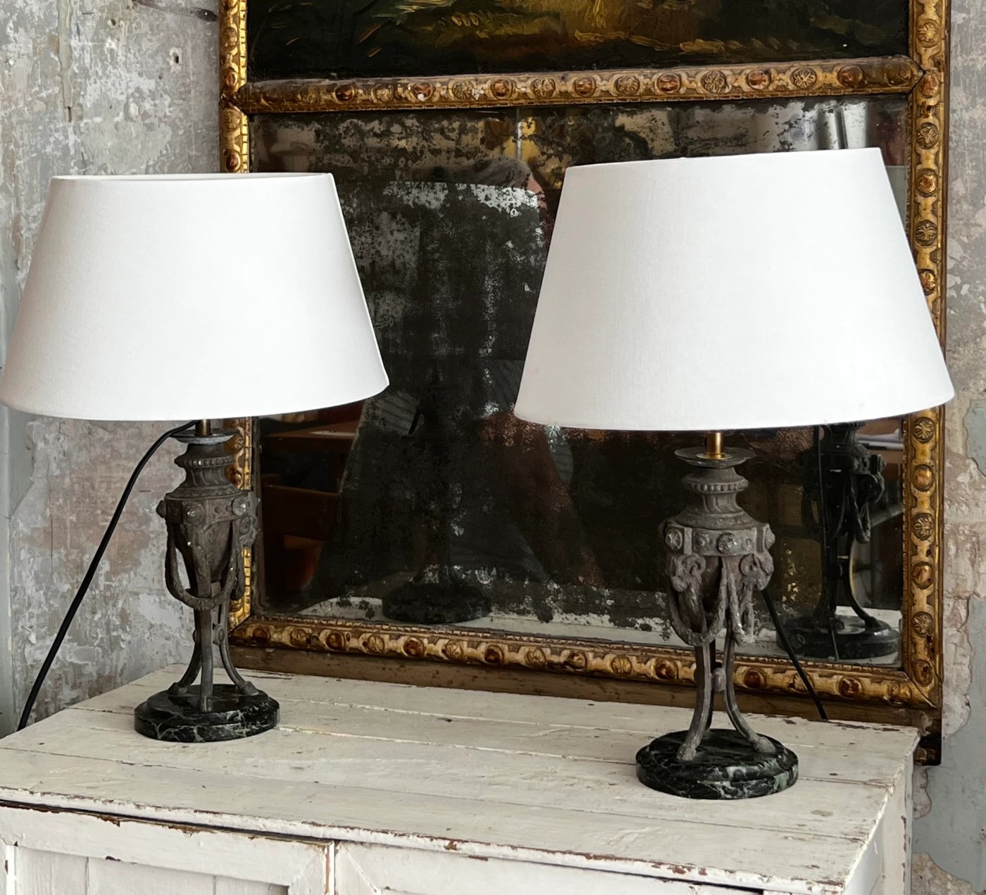 Paire de lampes bélier
