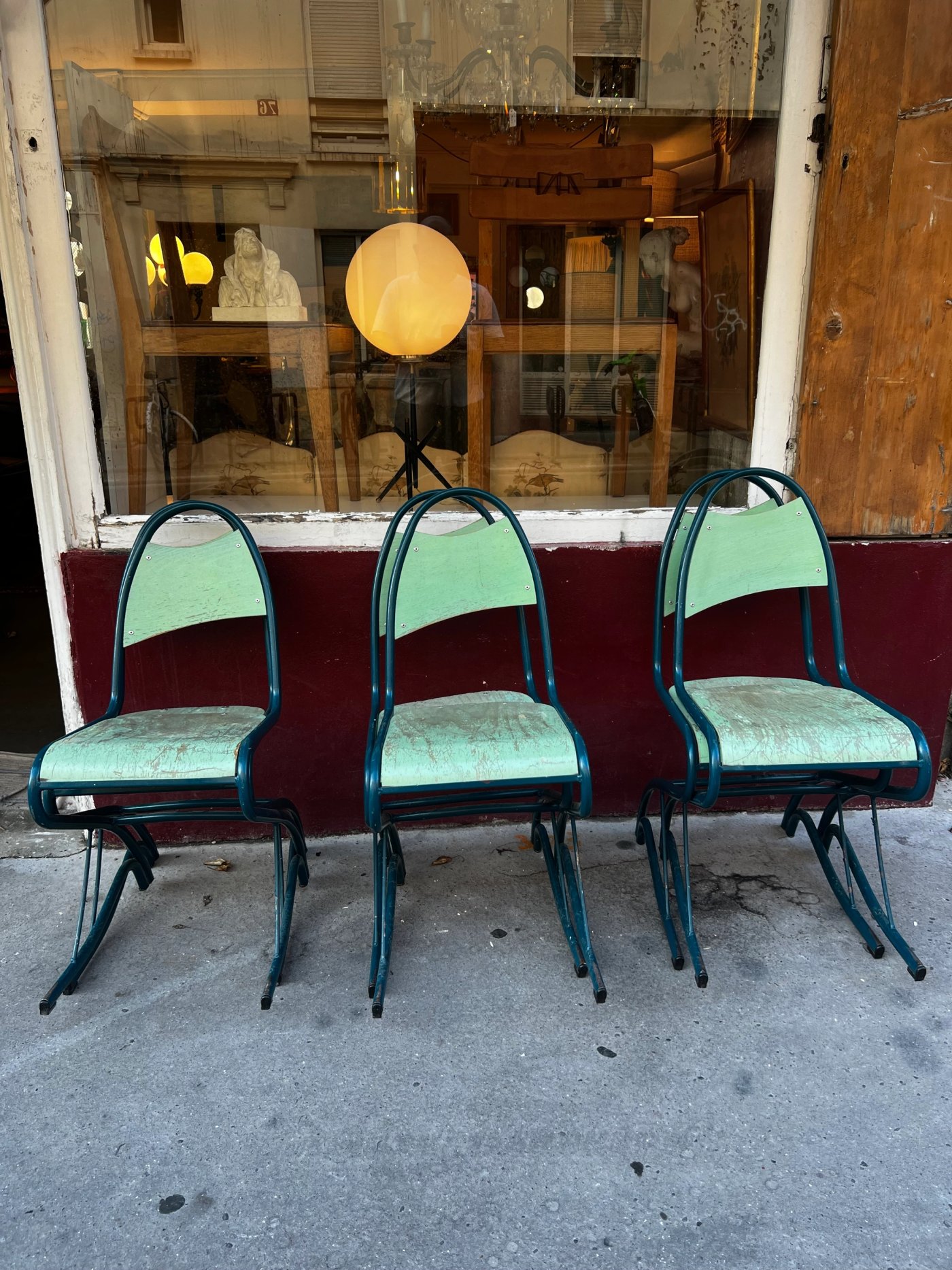Chaises design vertes années 60/70