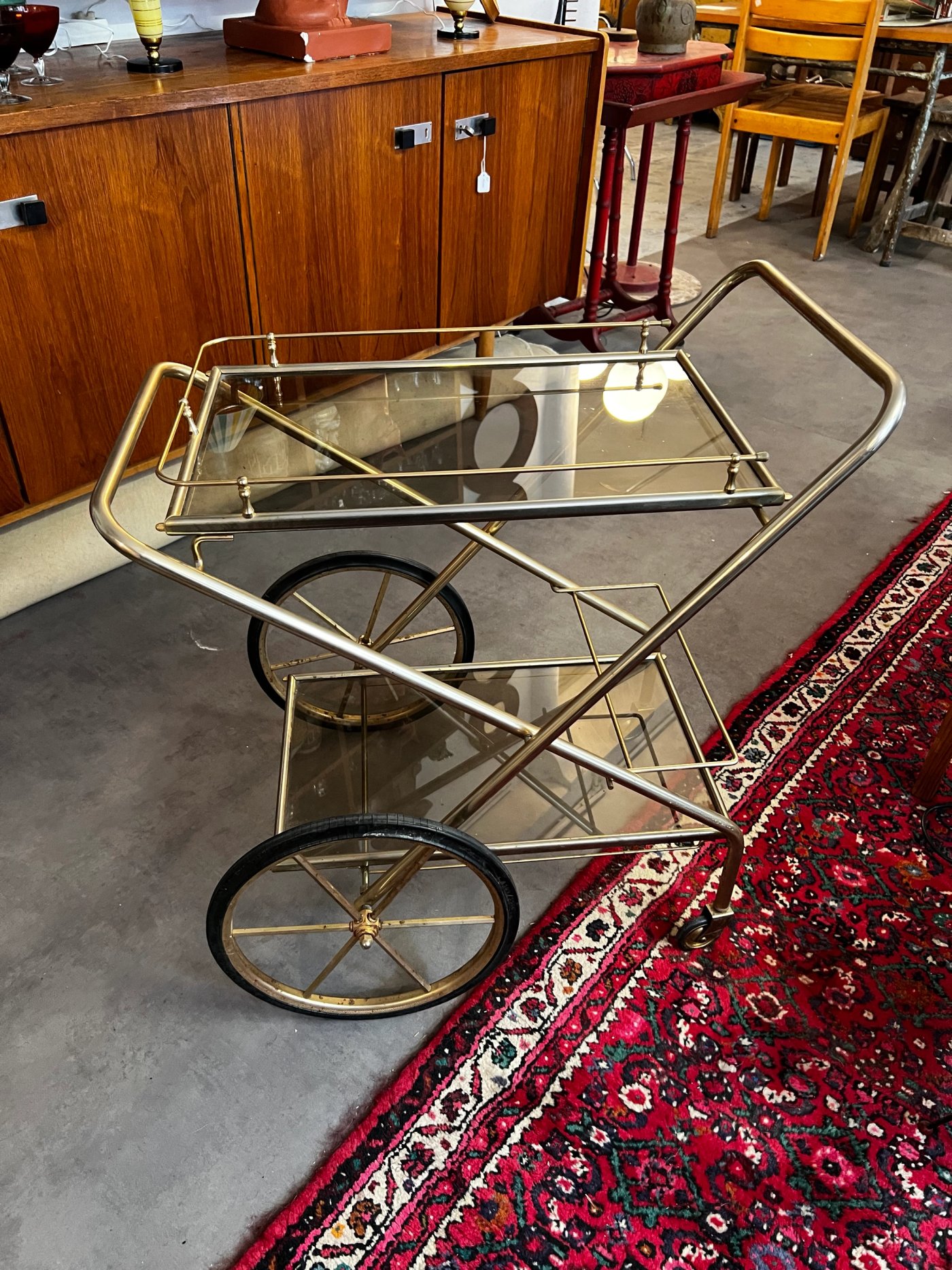 Desserte années 70 laiton