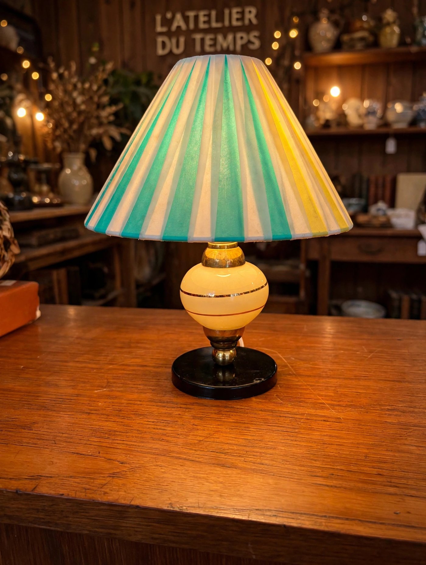 Petite lampe 50's verte