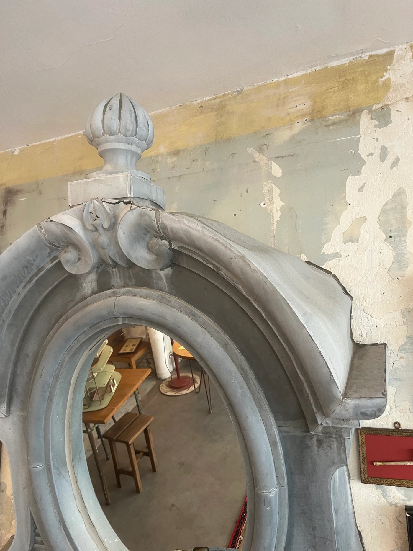 Grand miroir zinc
