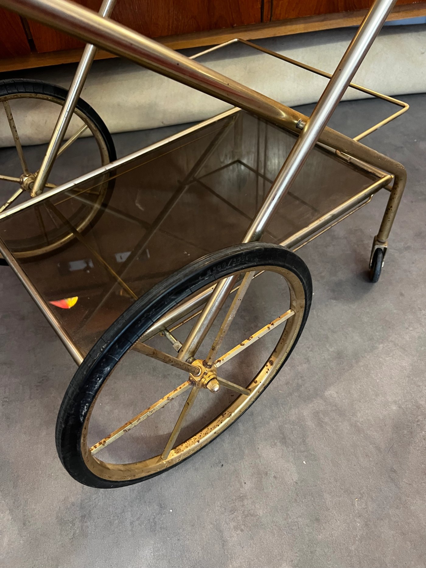 Desserte années 70 laiton