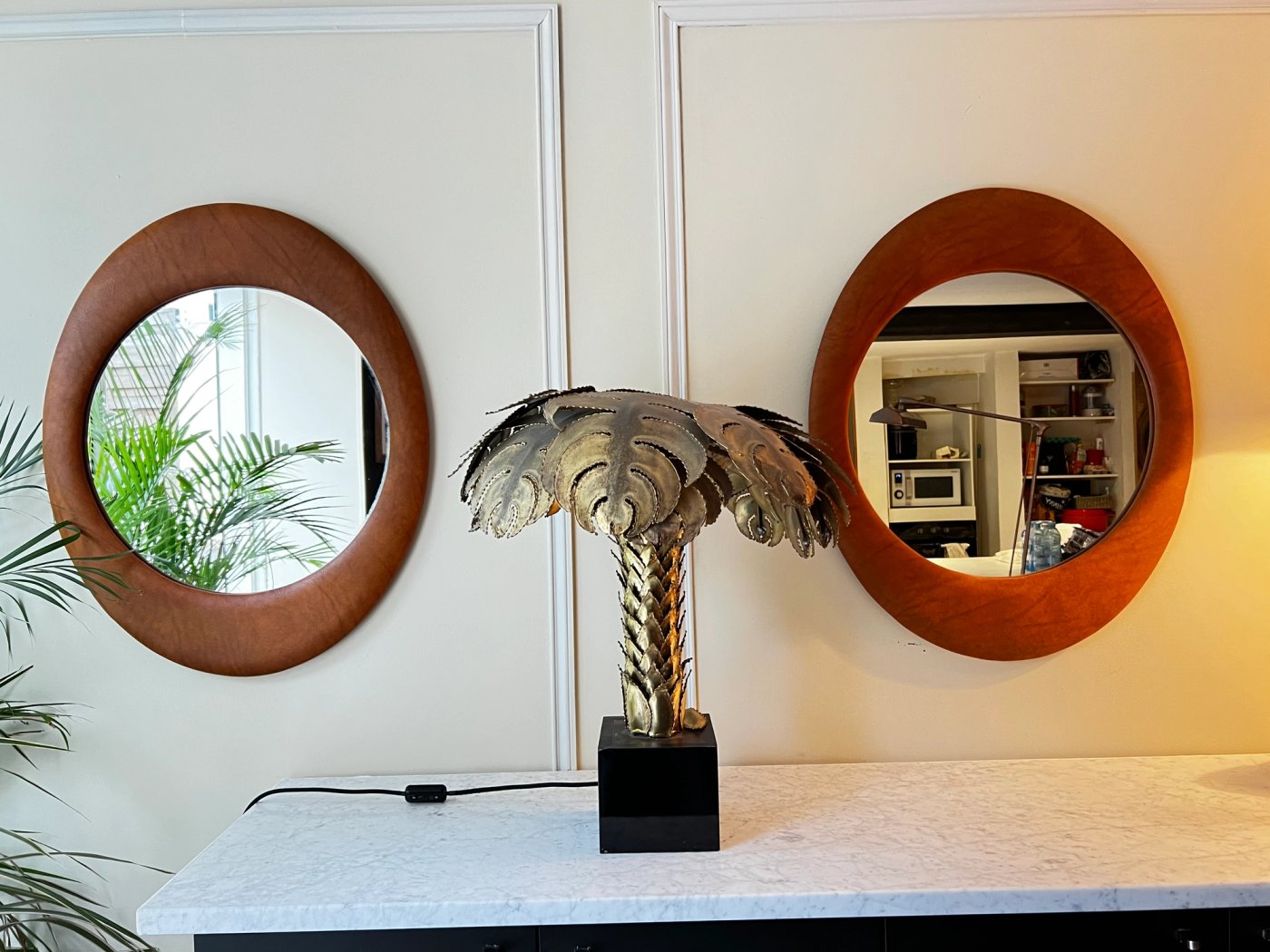 Paire de miroirs 70's