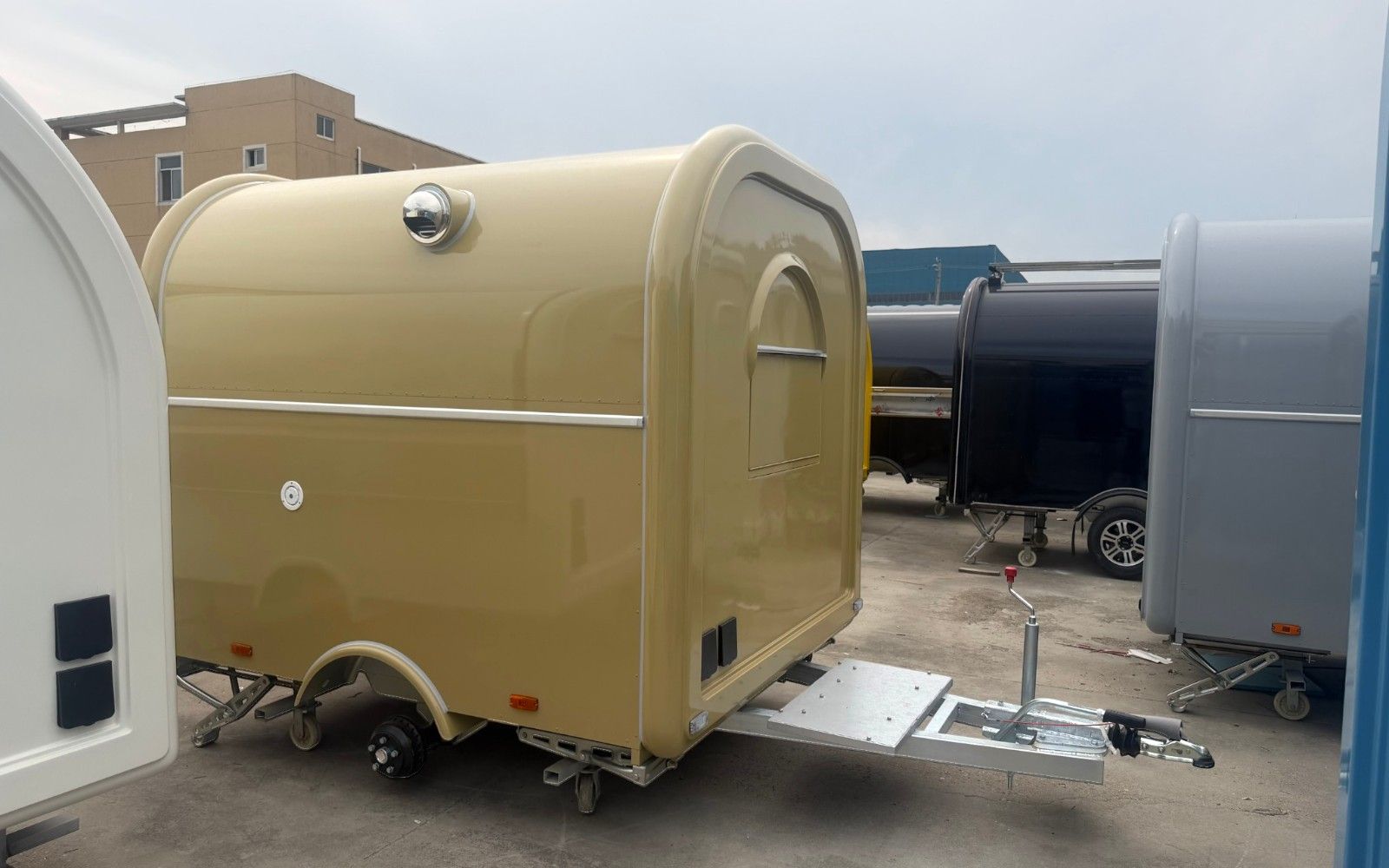 Chris Machinery Pod 2.5m food trailer in stock khaki