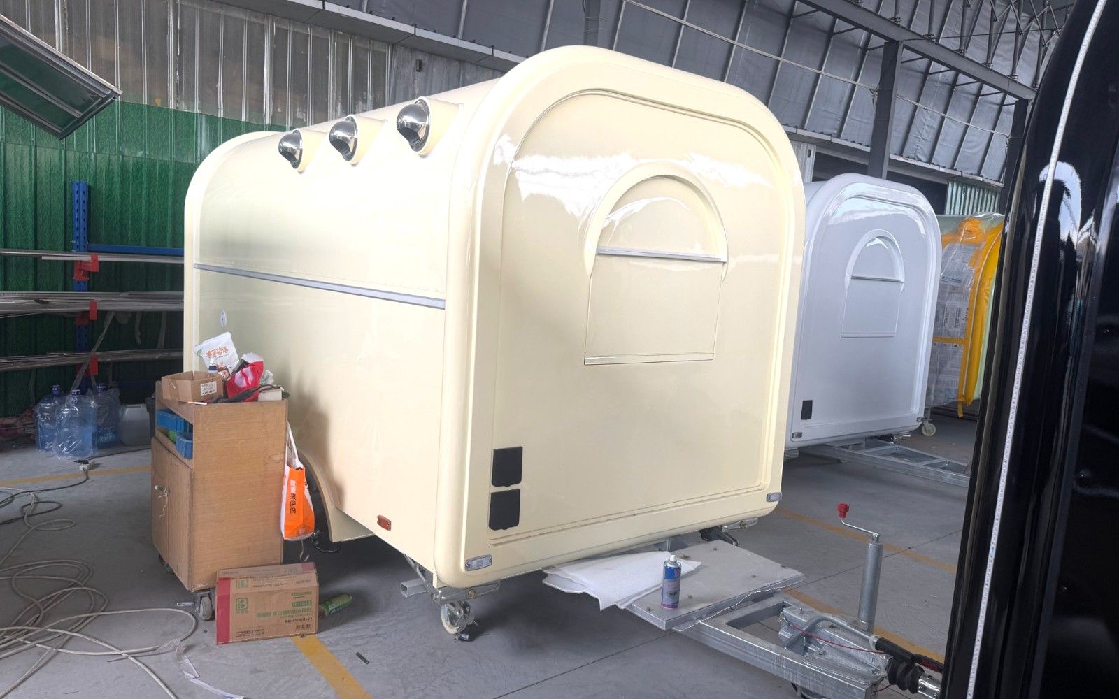 Chris Machinery Pod catering trailer tandem axle light cream