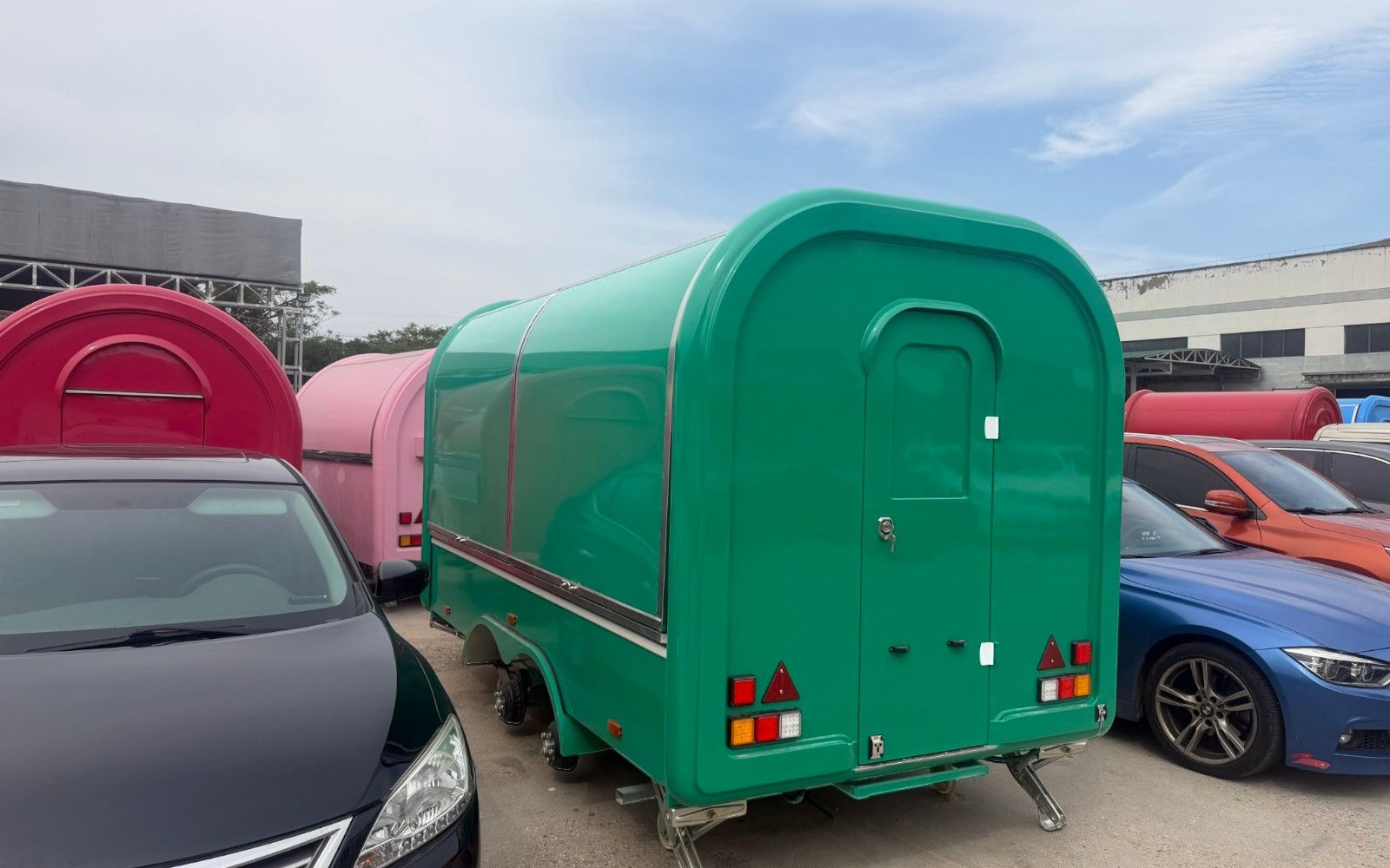 Chris Machinery Pod catering trailer tandem axle Green