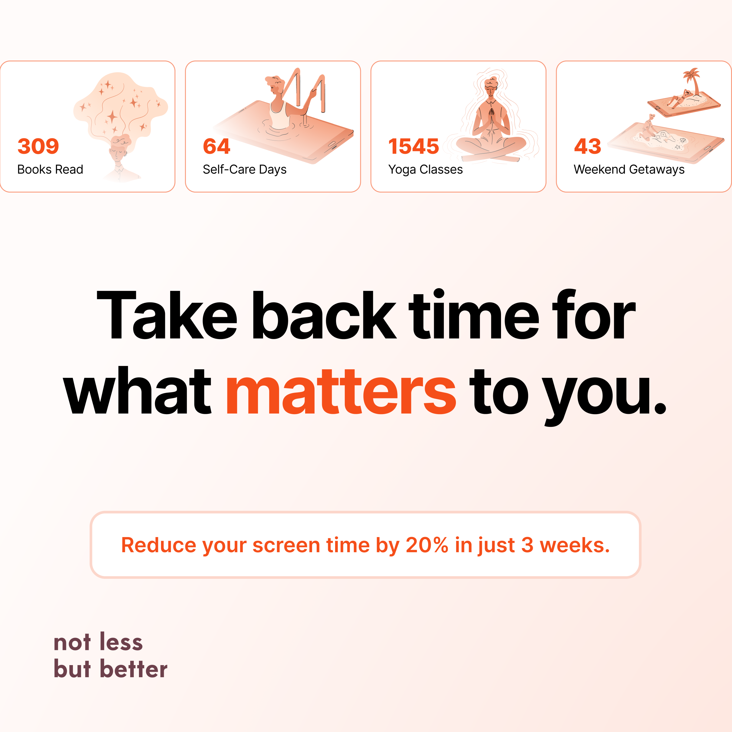 Social media graphic: "Take back time for what matters to you"