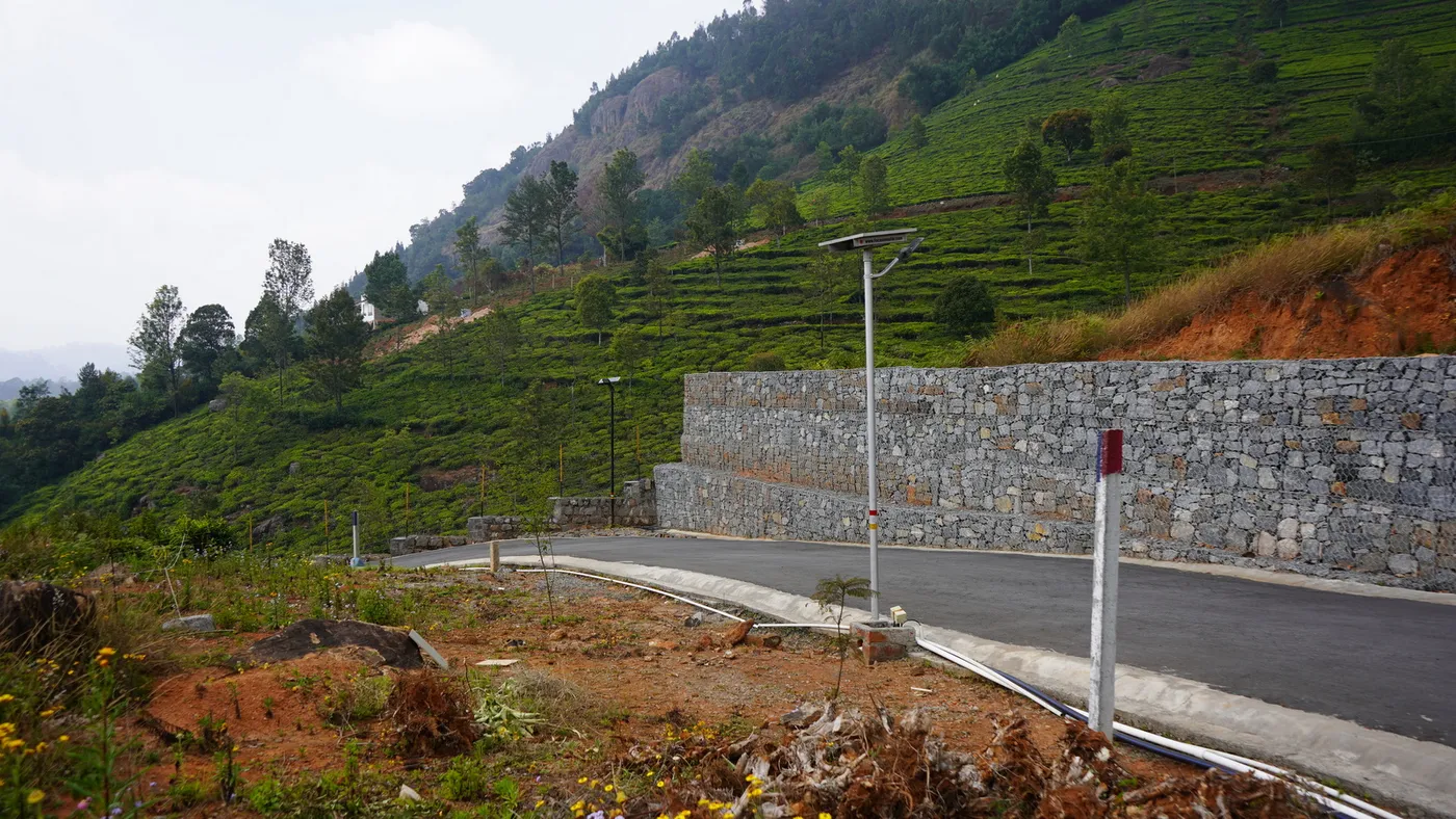 Gabion wall at Hill Valley Enclave