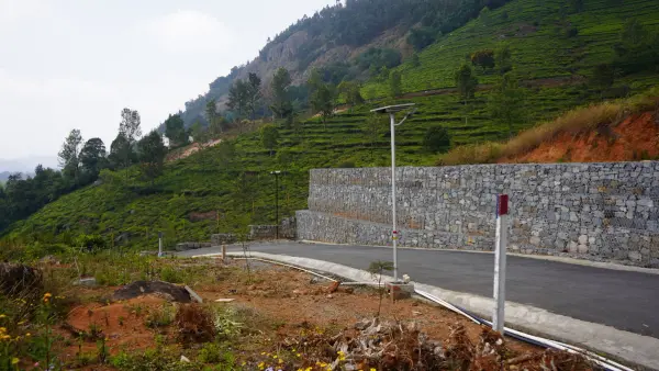 Gabion wall at Hill Valley Enclave