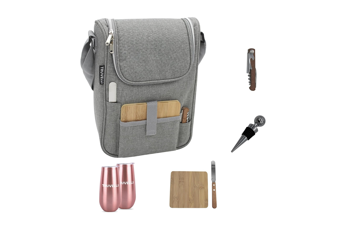 Premium Insulated Wine Tumbler Tote and Picnic Set