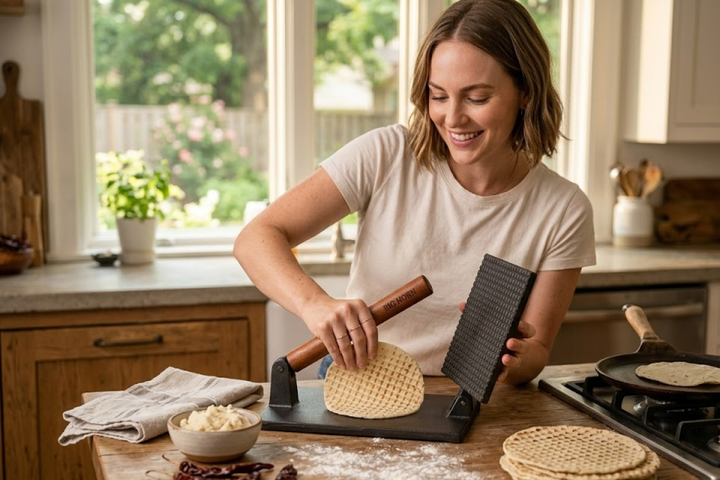Professional Cast Iron Tortilla Press Kit