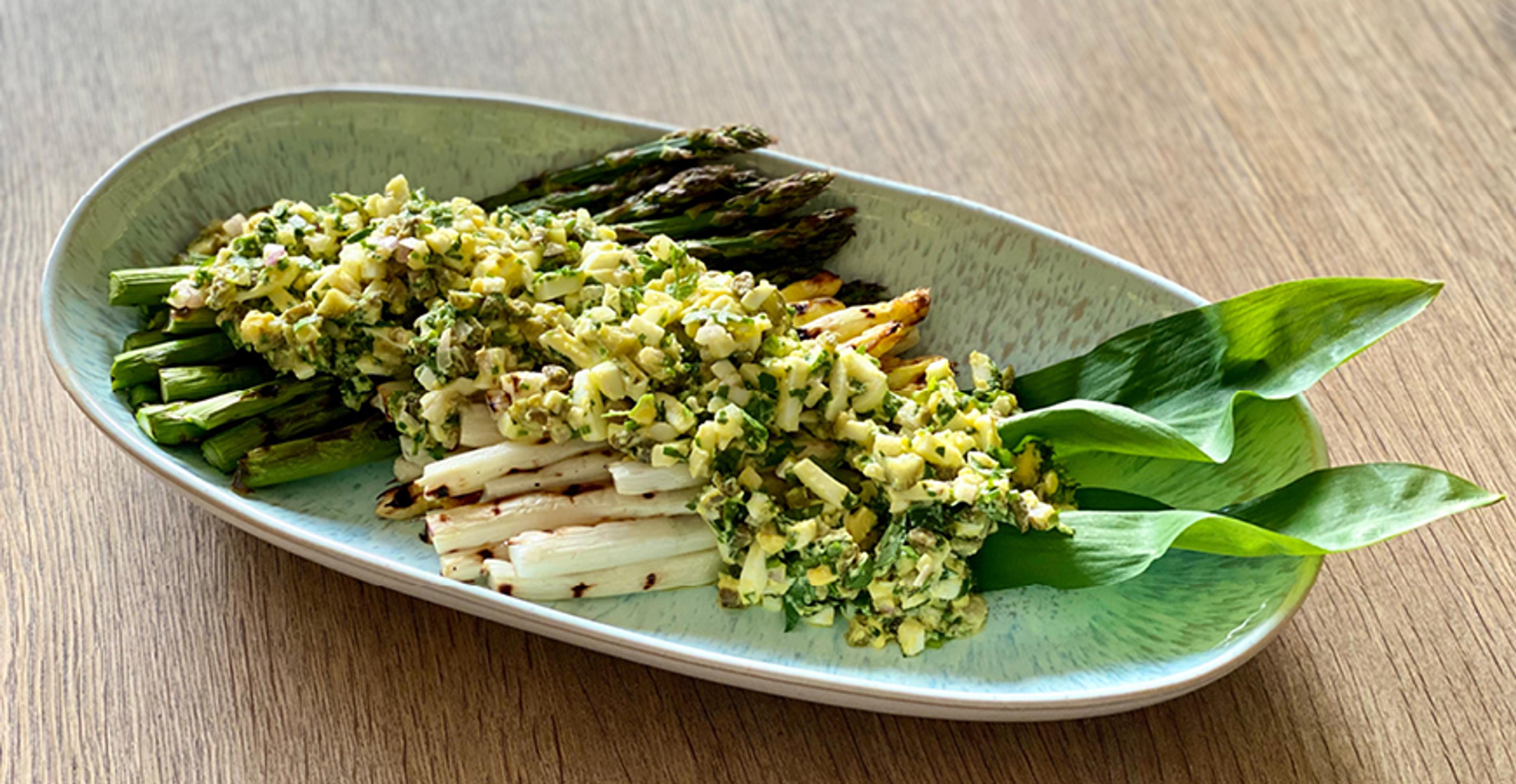 Grillede asparges