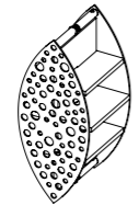 Leaf insert 5904 perforated steel front