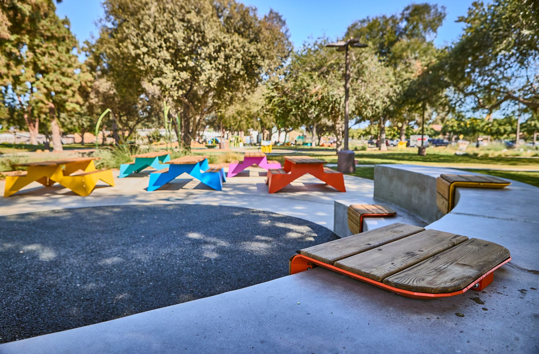 Furniture as part of the park redevelopment at Jerome Park