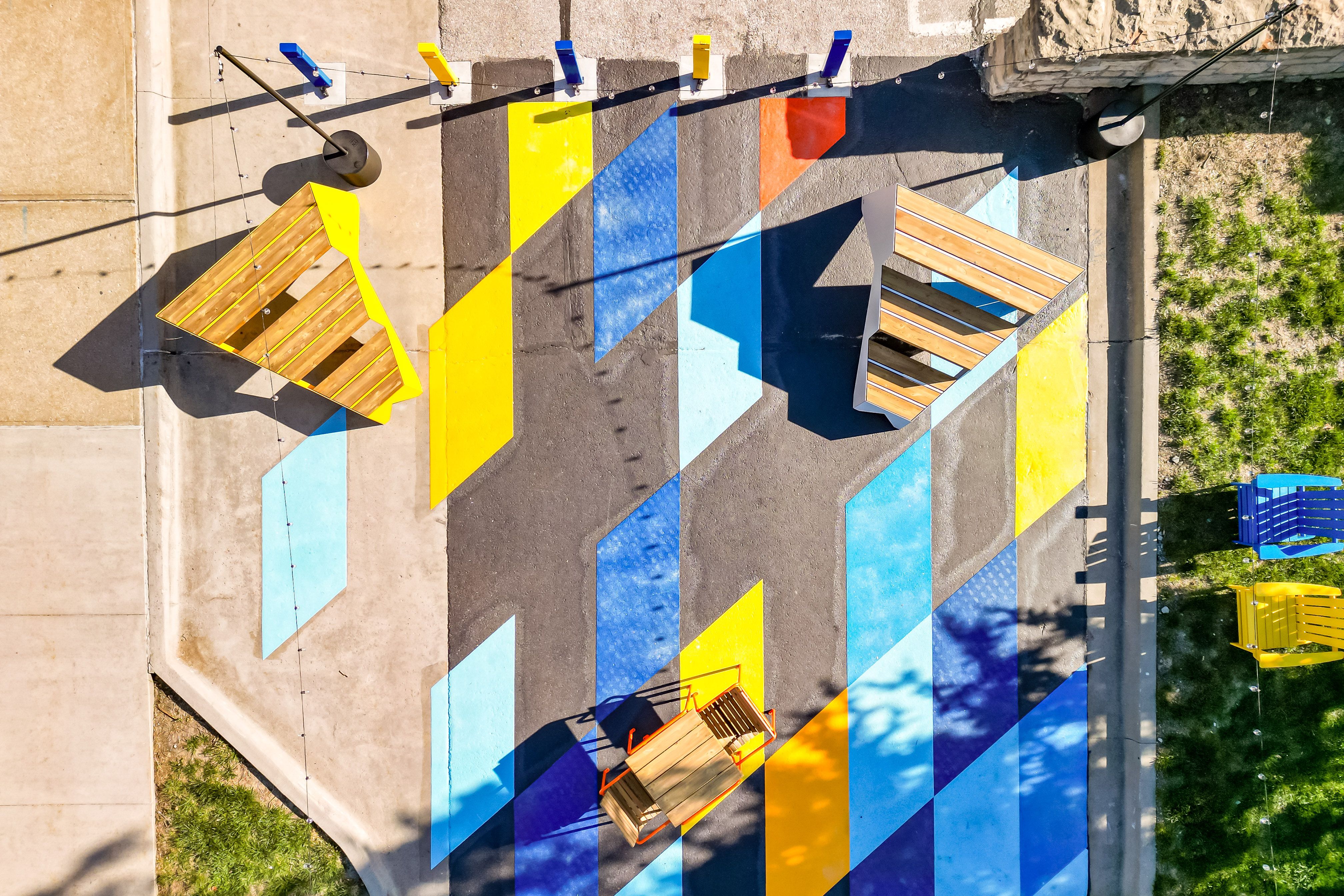 Pedestrian-focused redesign of a campus space