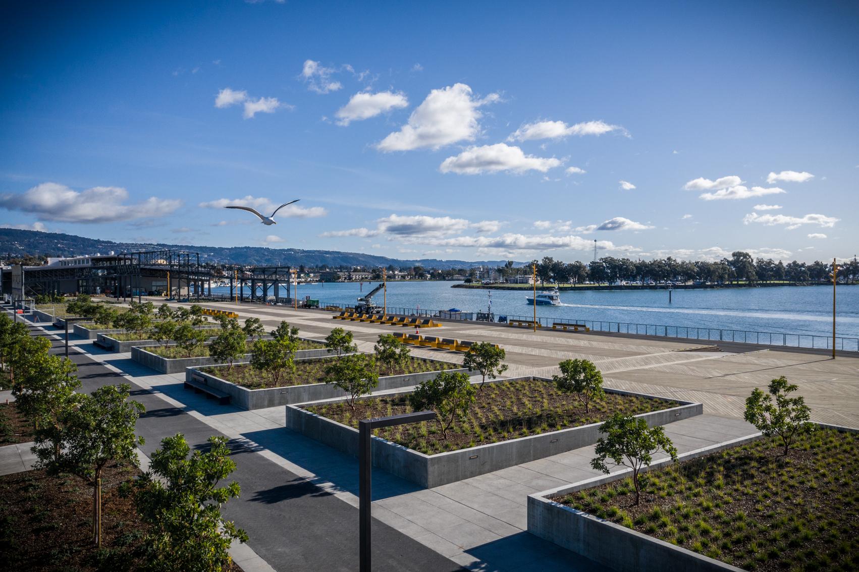 Pause with views across the bay