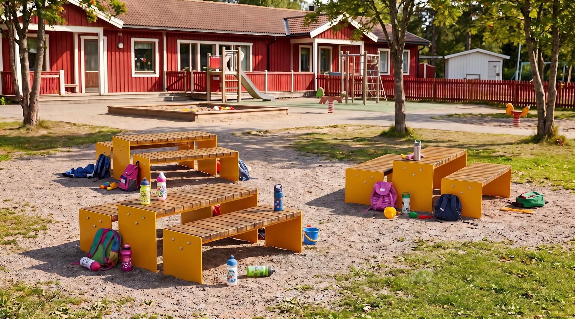 Möbler i rätt skala — utomhusmiljöer anpassade för barn