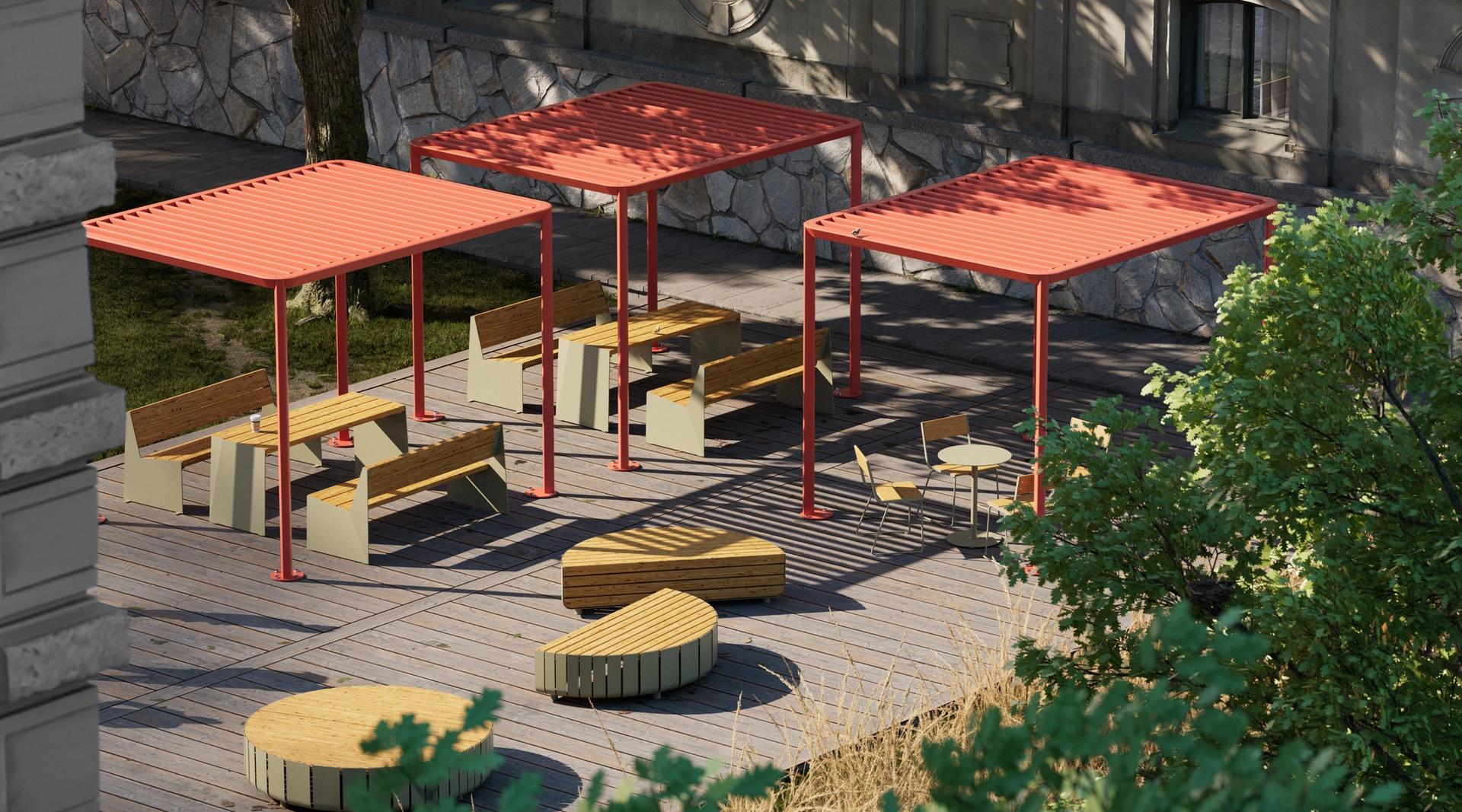 Vestre lanserer GLADE – første pergola for byrom og fellesområder