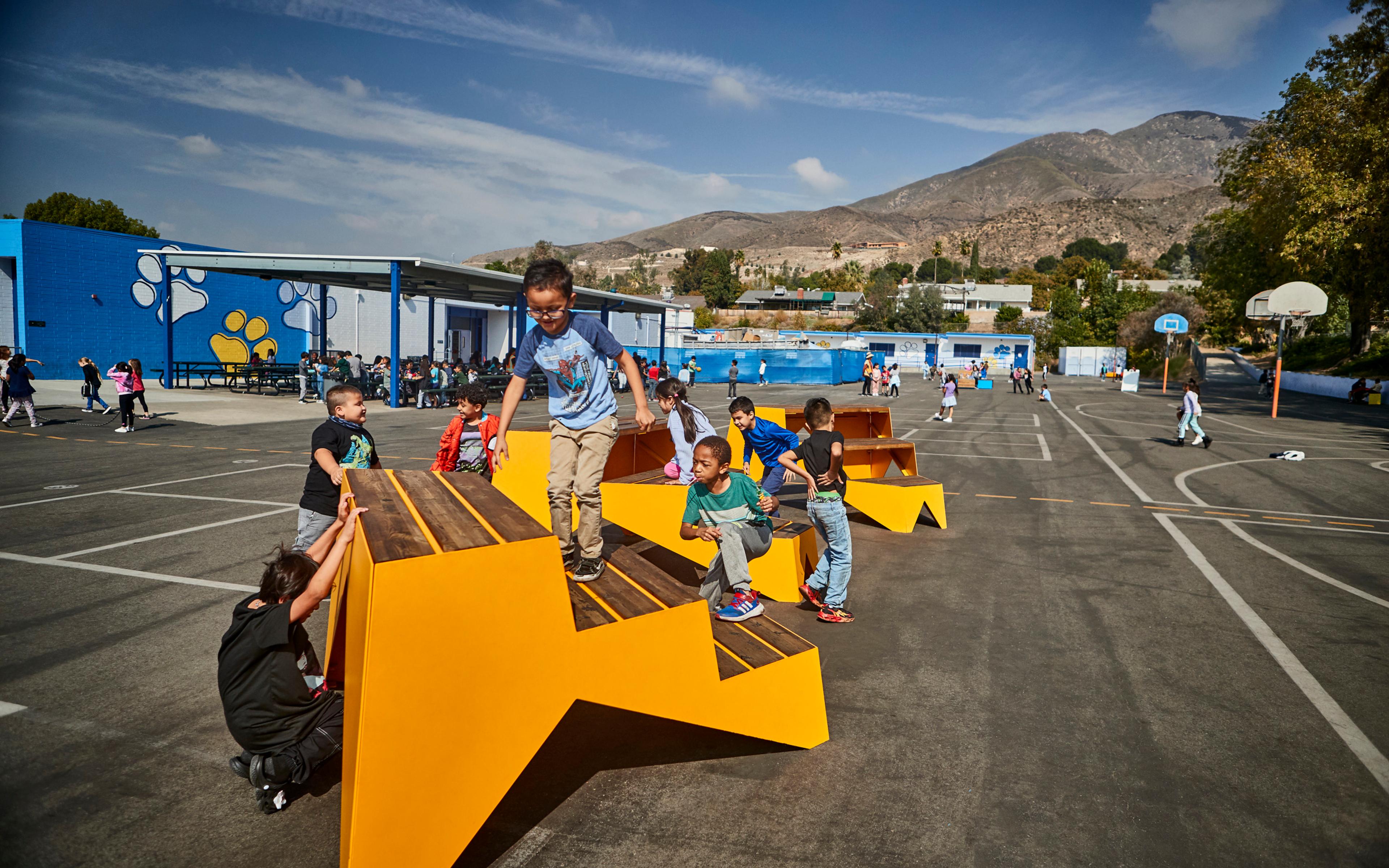 Enhancing urban learning spaces: Vestre furniture at 69 school sites in San Bernardino, California